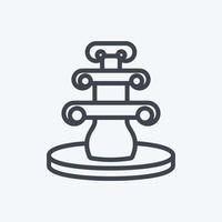 Icon Fountain. suitable for Home symbol. line style. simple design editable. design template vector. simple symbol illustration vector