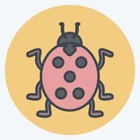 Icon Insect. suitable for garden symbol. color mate style. simple design editable. design template vector. simple symbol illustration vector