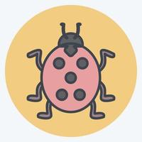 Icon Insect. suitable for garden symbol. color mate style. simple design editable. design template vector. simple symbol illustration vector