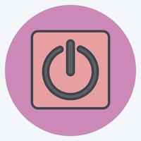 Icon Power Button. suitable for Programming symbol. color mate style. simple design editable. design template vector. simple symbol illustration vector