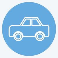 icono de coche de juguete 2. adecuado para símbolo de juguete. estilo de ojos azules. diseño simple editable. vector de plantilla de diseño. ilustración de símbolo simple