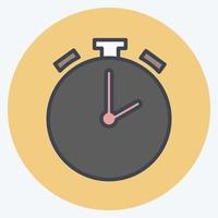 icono de alarma. adecuado para el símbolo de infografía. estilo compañero de color. diseño simple editable. vector de plantilla de diseño. ilustración de símbolo simple