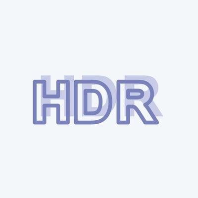 Icon HDR On. suitable for Photo Editing symbol. two tone style. simple design editable. design template vector. simple symbol illustration