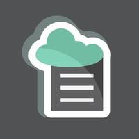 Sticker Cloud Reporting. suitable for data analytics symbol. simple design editable. design template vector. simple symbol illustration vector