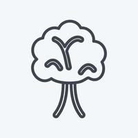 Icon Tree. suitable for garden symbol. line style. simple design editable. design template vector. simple symbol illustration vector