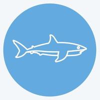 tiburón icono. adecuado para el símbolo animal. estilo de ojos azules. diseño simple editable. vector de plantilla de diseño. ilustración de símbolo simple