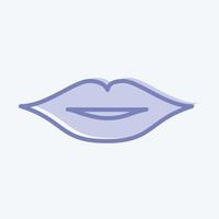 labios de icono. adecuado para el símbolo de cuidado de la belleza. estilo de dos tonos. diseño simple editable. vector de plantilla de diseño. ilustración de símbolo simple