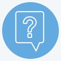 Icon Help. suitable for Infographics symbol. blue eyes style. simple design editable. design template vector. simple symbol illustration vector