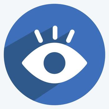 Icon Vision. suitable for digital web symbol. long shadow style. simple design editable. design template vector. simple symbol illustration vector