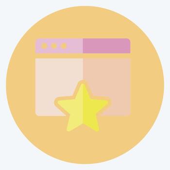 Icon Favorite Page. suitable for User Interface symbol. flat style. simple design editable. design template vector. simple symbol illustration vector