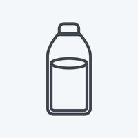 botella de leche de icono. adecuado para el símbolo del jardín. estilo de línea diseño simple editable. vector de plantilla de diseño. ilustración de símbolo simple