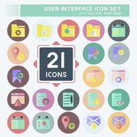 User Interface Icon Set. suitable for Web Interface symbol. flat style. simple design editable. design template vector. simple symbol illustration vector