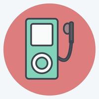 Icon Mp3 Player. suitable for music symbol. color mate style. simple design editable. design template vector. simple symbol illustration vector