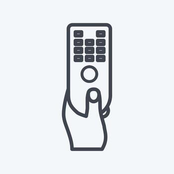 Icon Holding Remote. suitable for Hand Actions symbol. line style. simple design editable. design template vector. simple symbol illustration vector