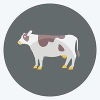 Icon Cow. suitable for Garden symbol. flat style. simple design editable. design template vector. simple symbol illustration vector