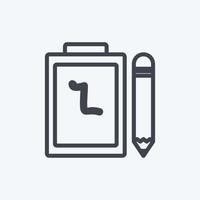 Icon Notepad. suitable for Web Interface symbol.simple design editable. design template vector. simple symbol illustration vector