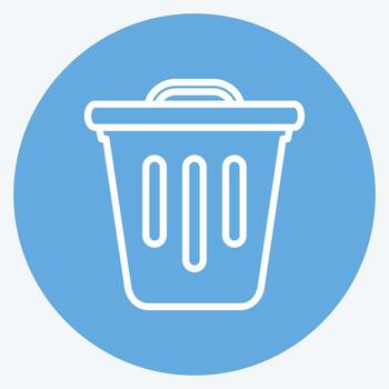 Icon Trash. suitable for web interface symbol. blue eyes style. simple design editable. design template vector. simple symbol illustration vector