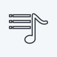 opciones de música de icono. adecuado para el símbolo de la música. estilo de línea diseño simple editable. vector de plantilla de diseño. ilustración de símbolo simple