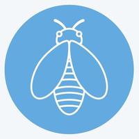 abeja icono. adecuado para el símbolo animal. estilo de ojos azules. diseño simple editable. vector de plantilla de diseño. ilustración de símbolo simple