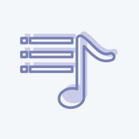 opciones de música de icono. adecuado para el símbolo de la música. estilo de dos tonos. diseño simple editable. vector de plantilla de diseño. ilustración de símbolo simple