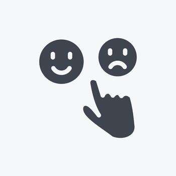 Icon Feedback 1. suitable for Feedback symbol. Glyph Style. simple design editable. design template vector. simple symbol illustration vector