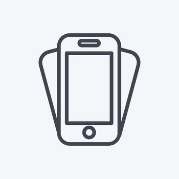 Icon Smartphone Shake. suitable for web interface symbol. line style. simple design editable. design template vector. simple symbol illustration vector