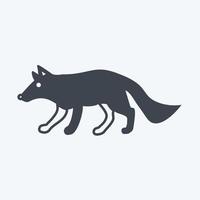 Icon Wolf. suitable for animal symbol. glyph style. simple design editable. design template vector. simple symbol illustration vector