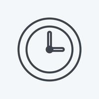 reloj icono. adecuado para el símbolo del partido. estilo de línea diseño simple editable. vector de plantilla de diseño. ilustración de símbolo simple