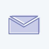 icono de correo. adecuado para el símbolo de aplicaciones móviles. estilo de dos tonos. diseño simple editable. vector de plantilla de diseño. ilustración de símbolo simple