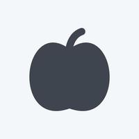 Icon Apple. suitable for Garden symbol. glyph style. simple design editable. design template vector. simple symbol illustration vector