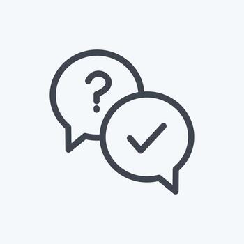 Icon Answer. suitable for Feedback symbol. Line Style. simple design editable. design template vector. simple symbol illustration vector