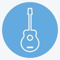 Icon Guitar. suitable for Toy symbol. blue eyes style. simple design editable. design template vector. simple symbol illustration vector