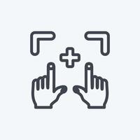 Icon Picture Action. suitable for Hand Actions symbol. line style. simple design editable. design template vector. simple symbol illustration vector