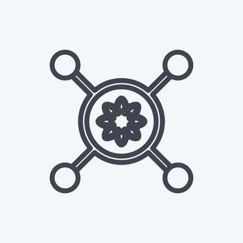 Icon Intelligent Control. suitable for data analytics symbol. line style. simple design editable. design template vector. simple symbol illustration vector