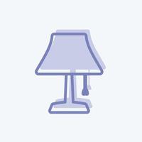 Icon Table Lamp. suitable for Home symbol. two tone style. simple design editable. design template vector. simple symbol illustration vector