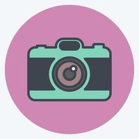 Icon Camera. suitable for Wedding symbol. color mate style. simple design editable. design template vector. simple symbol illustration vector