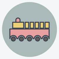 Icon Toy Train. suitable for Toy symbol. color mate style. simple design editable. design template vector. simple symbol illustration vector