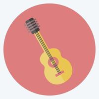 icono de guitarra. adecuado para el símbolo de la música. estilo plano diseño simple editable. vector de plantilla de diseño. ilustración de símbolo simple