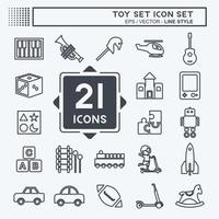 Toy Icon Set. suitable for education symbol. line style. simple design editable. design template vector. simple symbol illustration vector