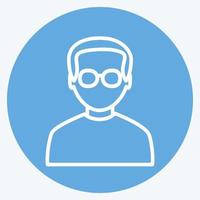 Icon Programmer. suitable for Programming symbol. blue eyes style. simple design editable. design template vector. simple symbol illustration vector