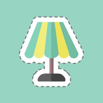 lámpara de corte de línea adhesiva. adecuado para el símbolo de la interfaz web. diseño simple editable. vector de plantilla de diseño. ilustración de símbolo simple