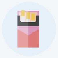 paquete de cigarrillos icono. adecuado para el símbolo de accesorios masculinos. estilo plano diseño simple editable. vector de plantilla de diseño. ilustración de símbolo simple