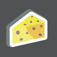 Sticker Cheese. suitable for Garden symbol. simple design editable. design template vector. simple symbol illustration vector