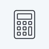 Icon Calculator. suitable for Mobile Apps symbol. line style. simple design editable. design template vector. simple symbol illustration vector