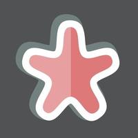 Sticker Starfish. suitable for Sea symbol. simple design editable. design template vector. simple symbol illustration vector