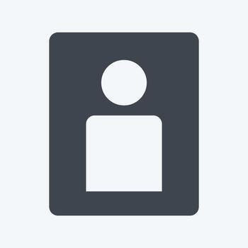 Icon Portrait. suitable for Photo Editing symbol. glyph style. simple design editable. design template vector. simple symbol illustration vector