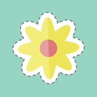 Sticker line cut Flower. suitable for Spa symbol. simple design editable. design template vector. simple symbol illustration vector