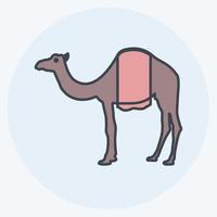 Icon Camel. suitable for animal symbol. color mate style. simple design editable. design template vector. simple symbol illustration vector