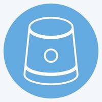 Icon Thimble. suitable for Tailor symbol. blue eyes style. simple design editable. design template vector. simple symbol illustration vector