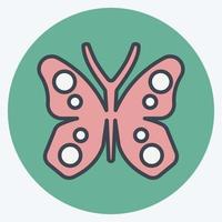 Icon Butterfly. suitable for garden symbol. color mate style. simple design editable. design template vector. simple symbol illustration vector